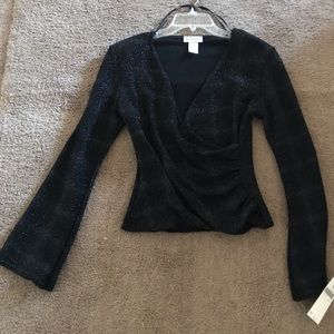 Black sequins top